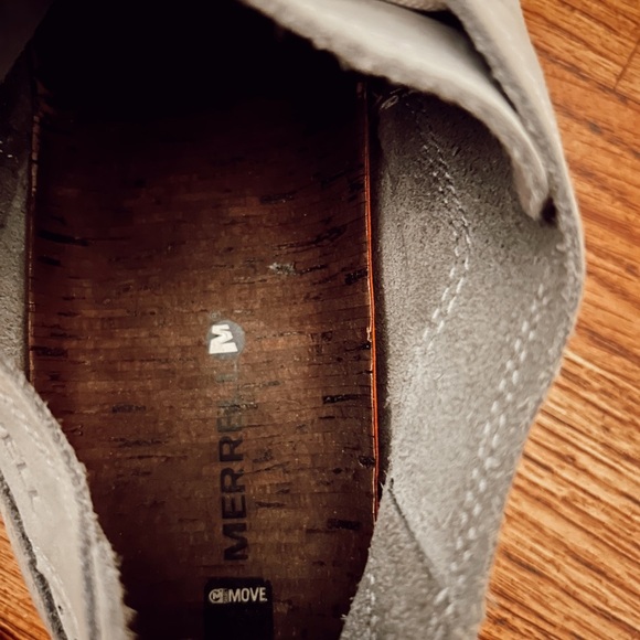 Merrell Women's Around Town LACE AIR Fashion Leather Sneaker Sleet Size 8.5 - Picture 6 of 7